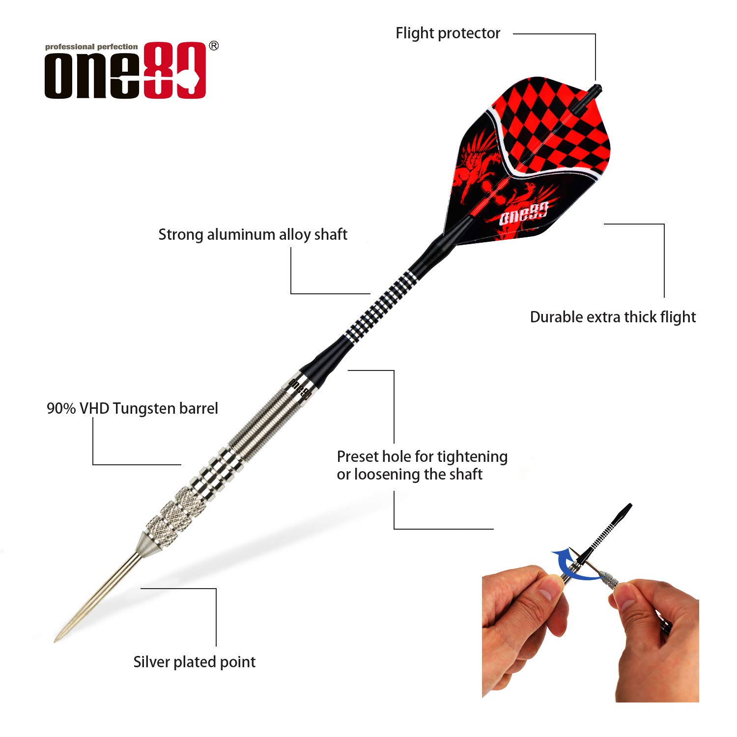 3 Stücke 22g Professionelle Wettbewerb Wolfram Stahl Spitze Nadel Spielzeug Dart Schaft Darts Indoor Spitze