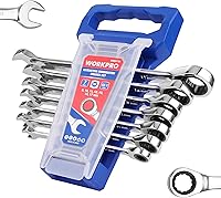 Vista 8 de WORKPRO Ratcheting Wrench Set, SAE, 7-piece Ratcheting Combination Wrench Set, 5/16'', 3/8'', 7/16'', 1/2'', 9/16'', 5/8'', 18/16'', 12-Point, CR-V