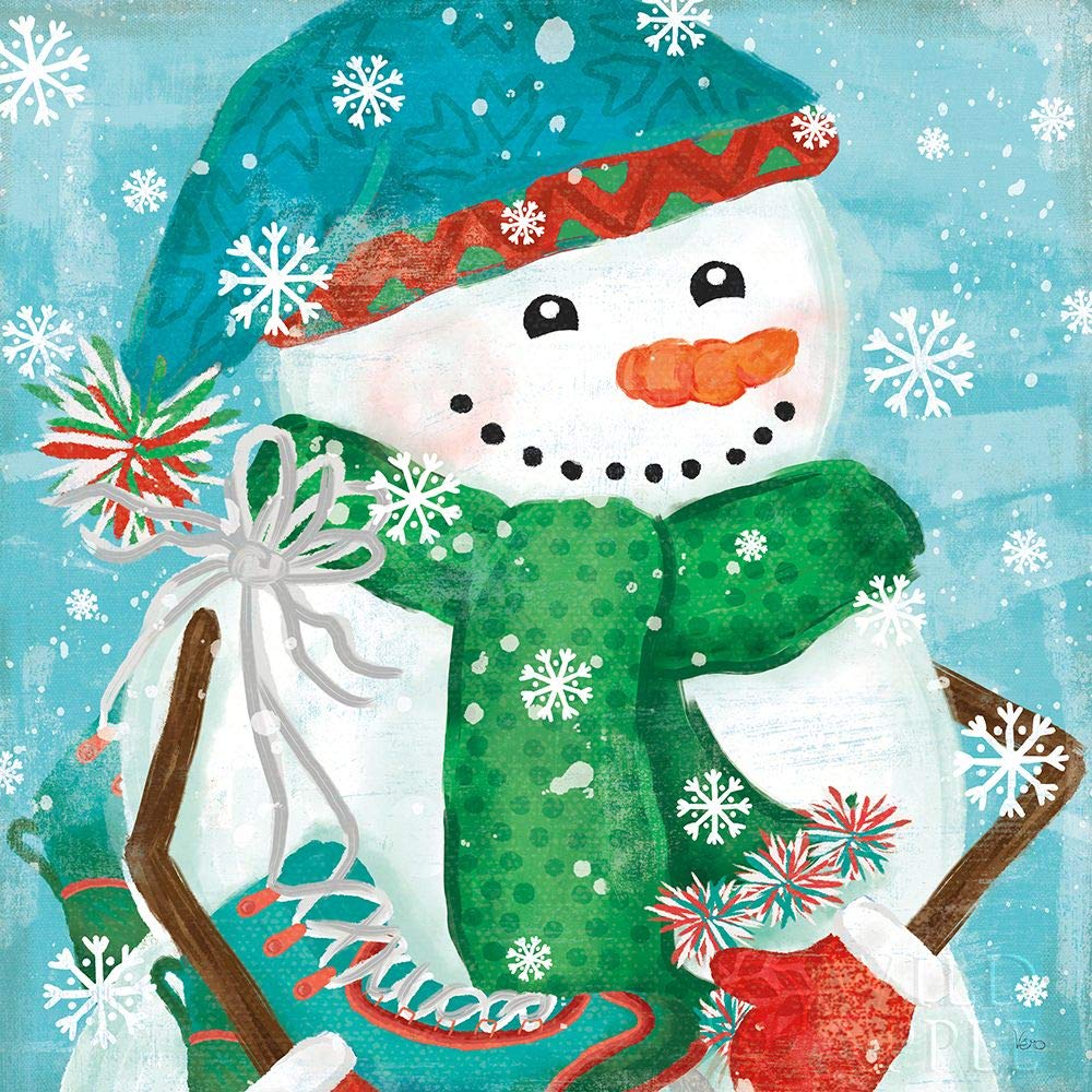 Posterazzi PDX58171SMALL Poster imprimé Snowy Fun IV Veronique Charron Multicolore 45,7 x 45,7 cm