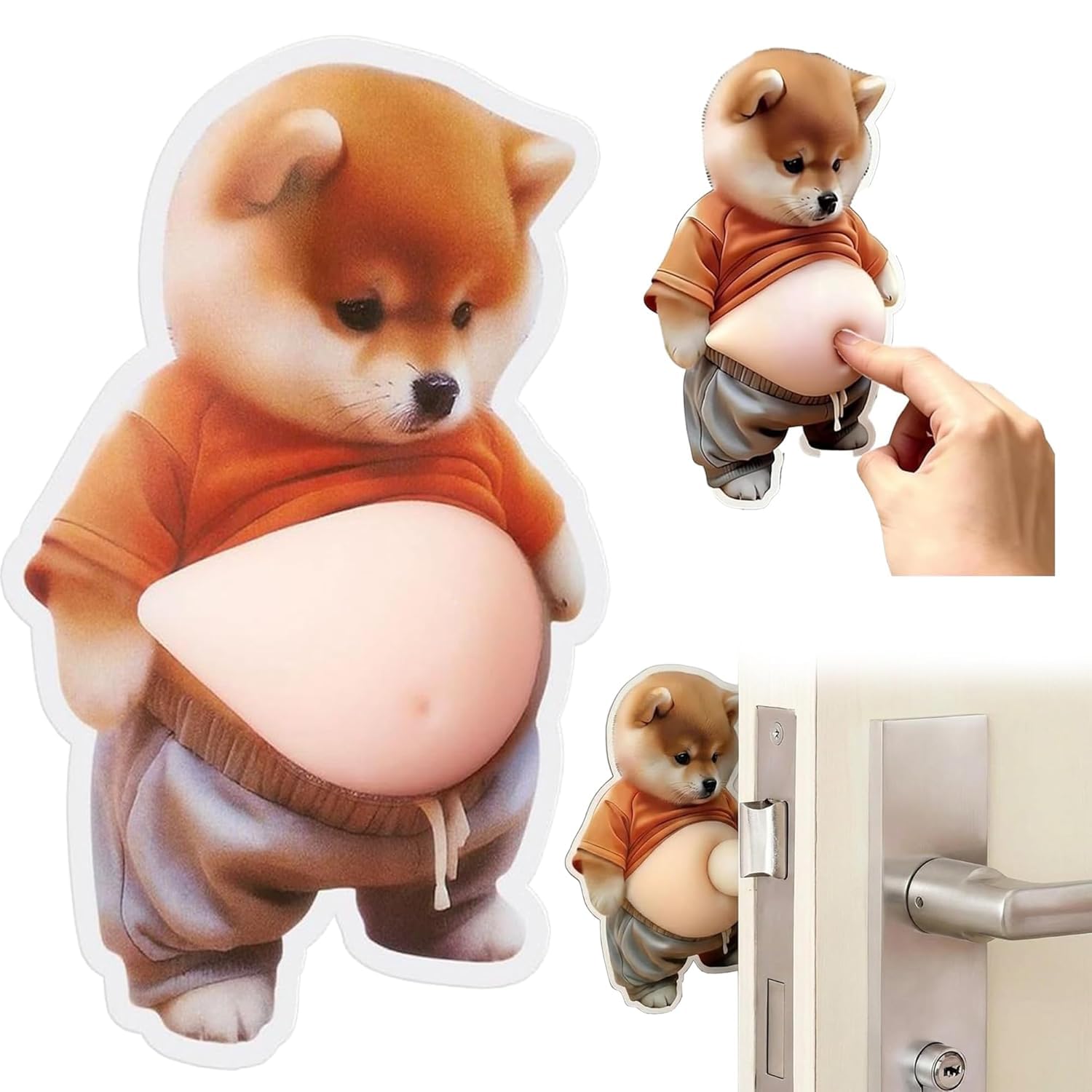 KIMEE 3D Cute Dog Door Stopper Wall Protector, Self Adhesive Silicone Bumper, No Noise Anti Collision Door Stop, Wall Guard Sticker, Reusable Soft Cushion Door Stopper for Home Office-image-30