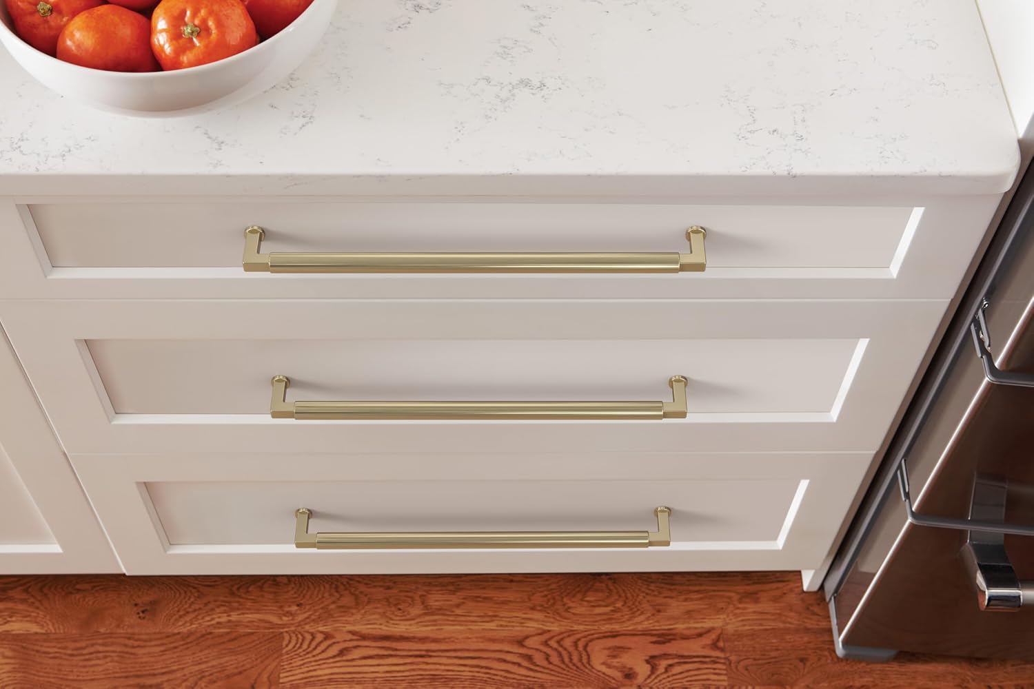 Amerock Balon 12-5/8 inch (320mm) Center-to-Center Golden Champagne Cabinet Pull, BP37489BBZ