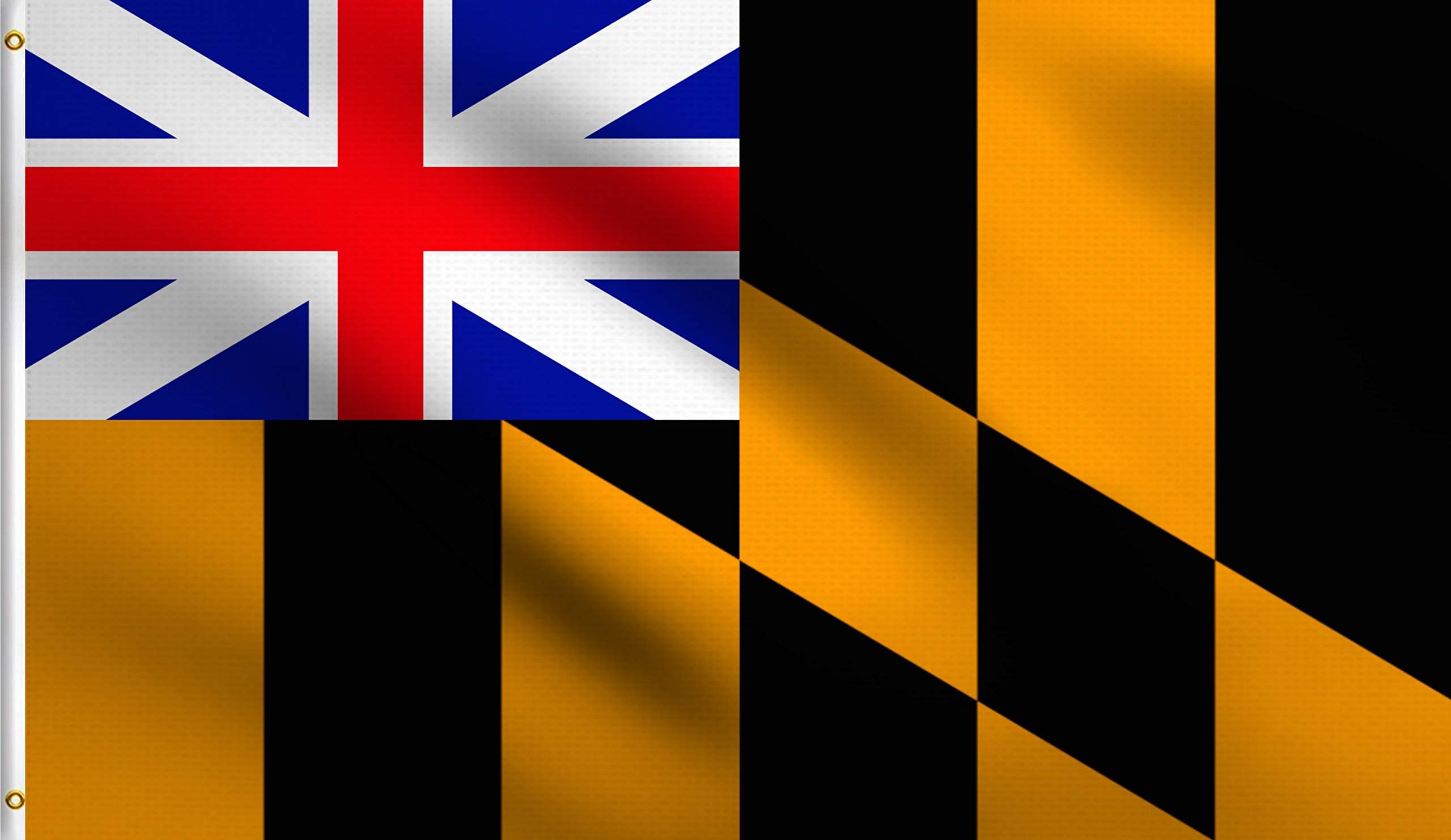 DMSE Calvert Maryland US Colonial Historical Kings Colors Flag 3X5 Ft Foot 100% Polyester 100D Flag UV Resistant (3' X 5' Ft Foot)