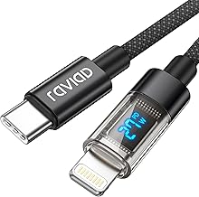 RAVIAD USB C to Lightning Cable 1M [MFi Certified] USB C iPhone Cable Fast Charger Power Delivery Lightning Wire USB C for iPhone 14 13 12 11 Pro Max Mini XR XS Max X 10 8 7 SE 2020, iPad -Black