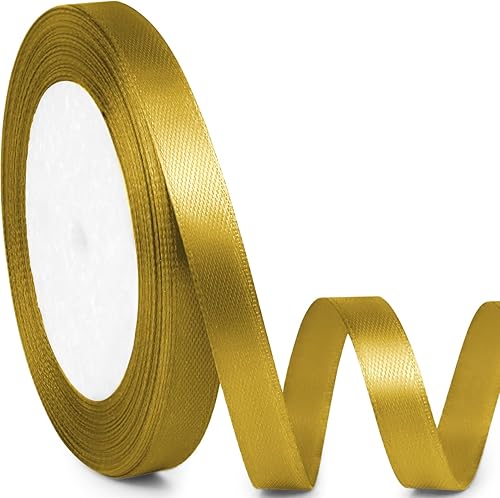 Miniatura 70 de Cinta de satén de 5/8" x 100 yardas - Cinta de seda naranja otoñal con carrete - Ideal para envolver regalos, ramos florales, manualidades