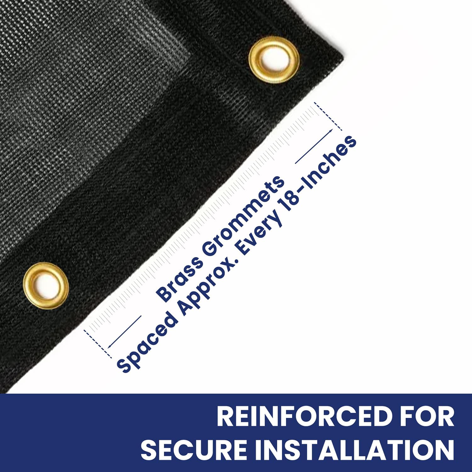 Tarps Now 8' x 10' Heavy Duty Mesh Tarp with 75% Shade and Brass Grommets - Multipurpose Protective Cover Tarpaulin with Air Flow for Tie Downs, Shade, Fences, Canopies, Dump Trucks - Black
