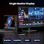 UGREEN 6 en 1 Station d'accueil pour Ordinateur portable Dual Monitor, Dual 4K@60Hz Single 8K@30Hz 85W Chargement rapide, 2 USB Ports de données A&USB C 5Gbps, USB C Dock Compatible avec MacBook Air/Pro, HP, ASUS, XPS13/15