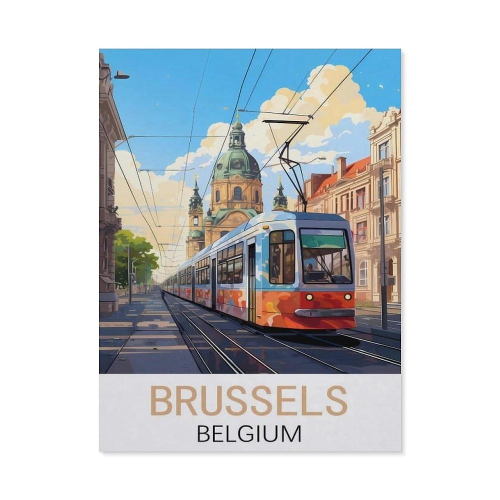 BEAYODKP DIY Diamond Art Kits，Brussels Belgium（50x60cm）