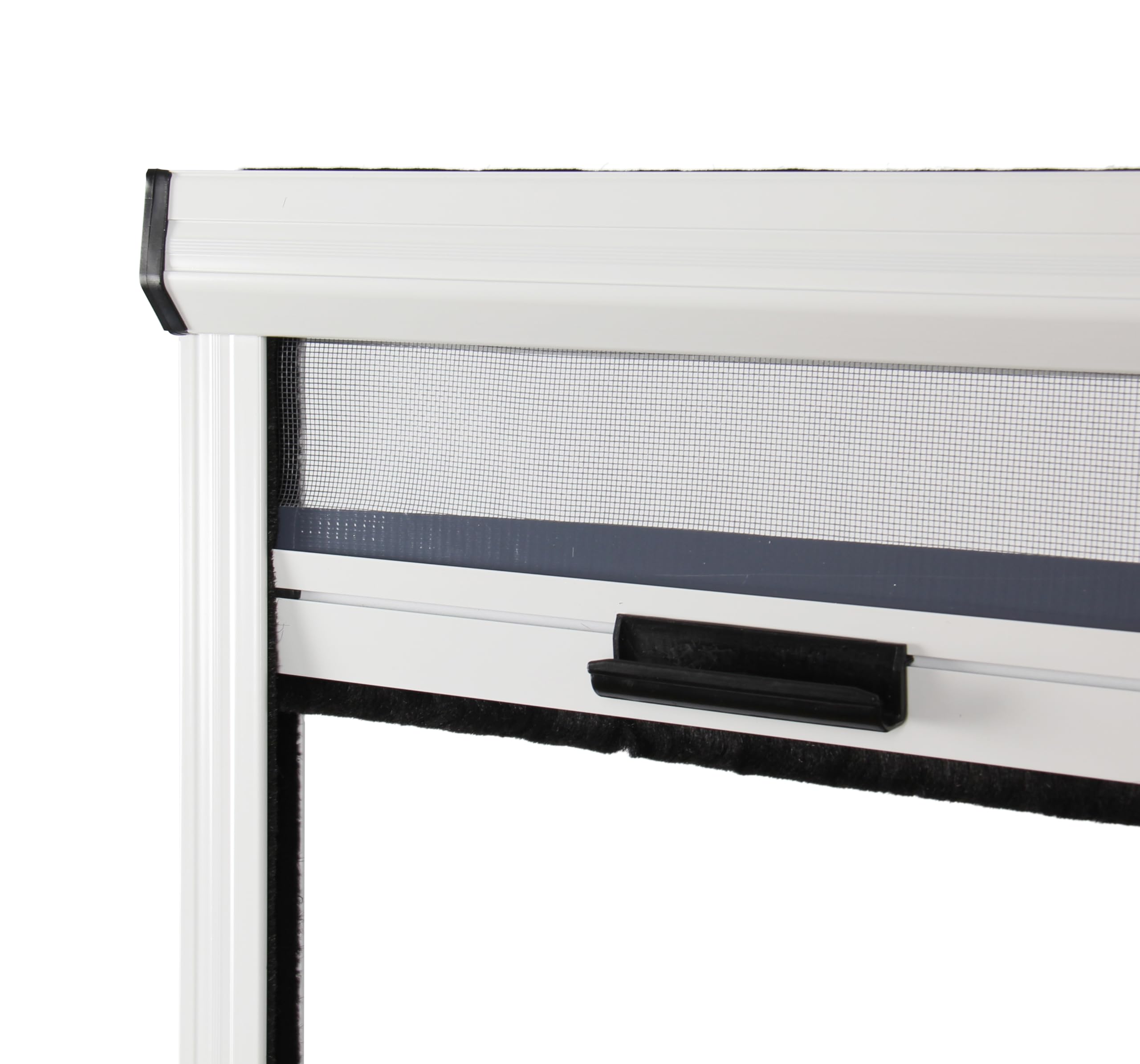 Store moustiquaire fenêtre alu recoupable (largeur x hauteur) -protection insecte ajustable (Blanc, 1250 mm x 1600 mm)