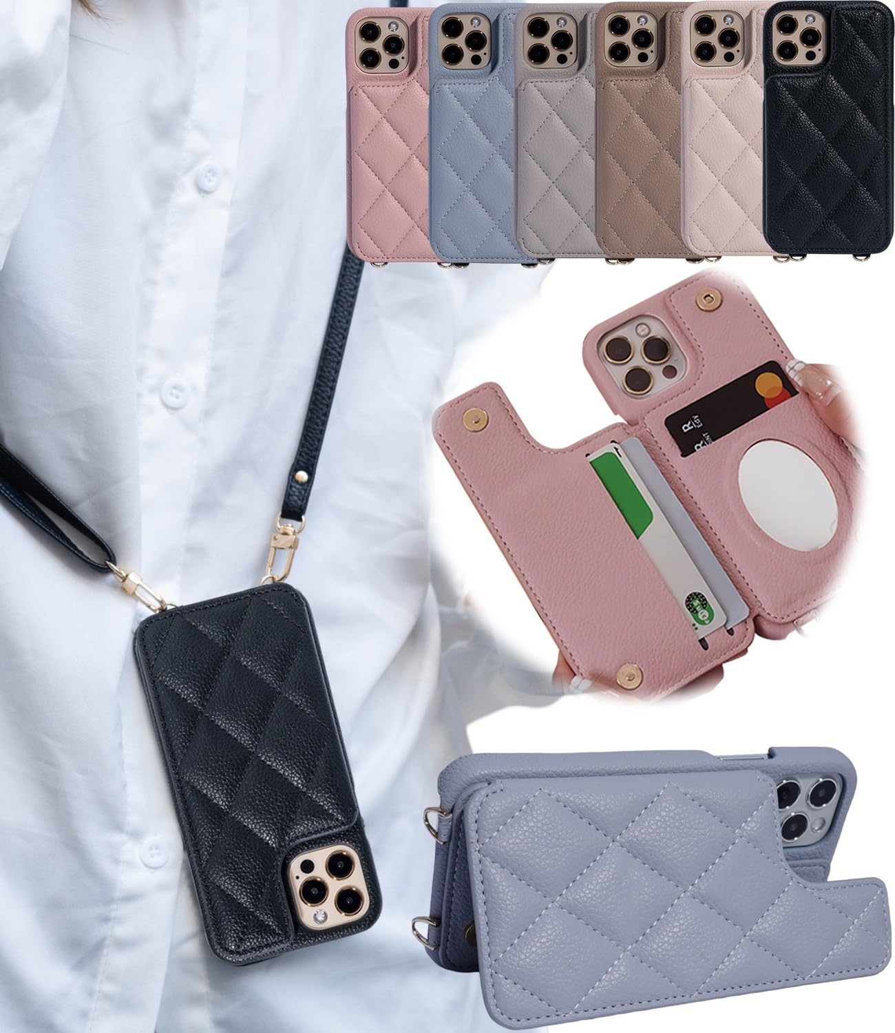 Amazon.co.jp: Liisea iPhone16 ケース ショルダー カード収納