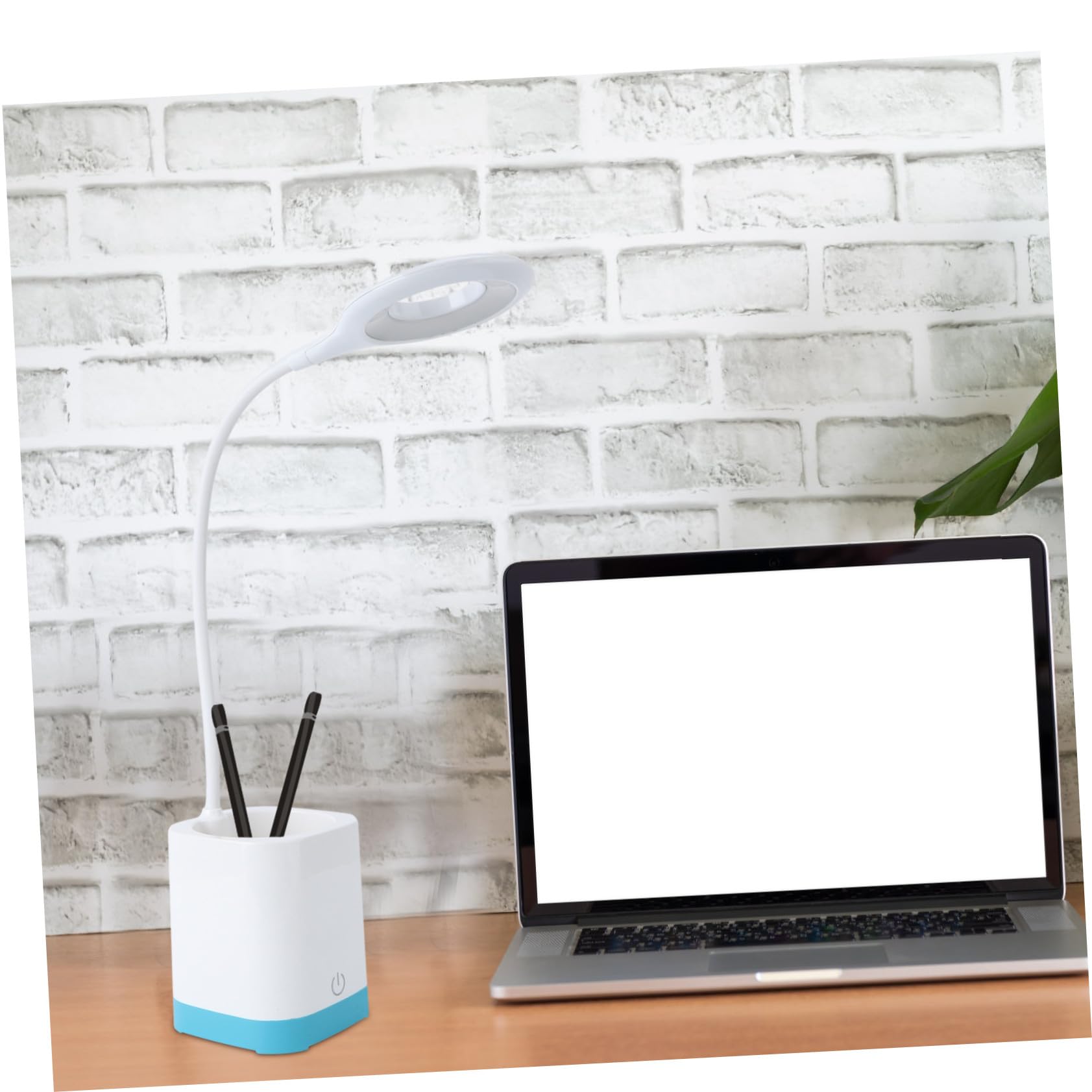 Touch Dimmbare LED Schreibtischlampe mit Aunschutz Lade- & Stifthalter flessibile Tischleuchte für Büro & Schlafzimmer - Design moderno Einstellbare Helligkeit