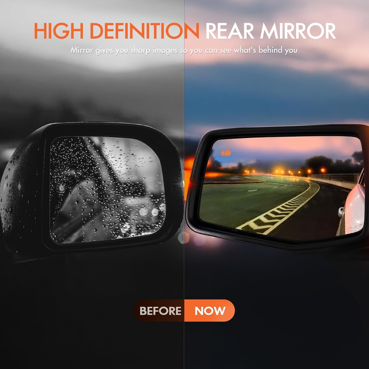 Left Driver Side Mirror Compatible with 2019-2024 Chevy Silverado 1500 Electric Glass Heated Manual Folding Turn Signal Electronic Blind Spot Detection 7Pins #GM1320680