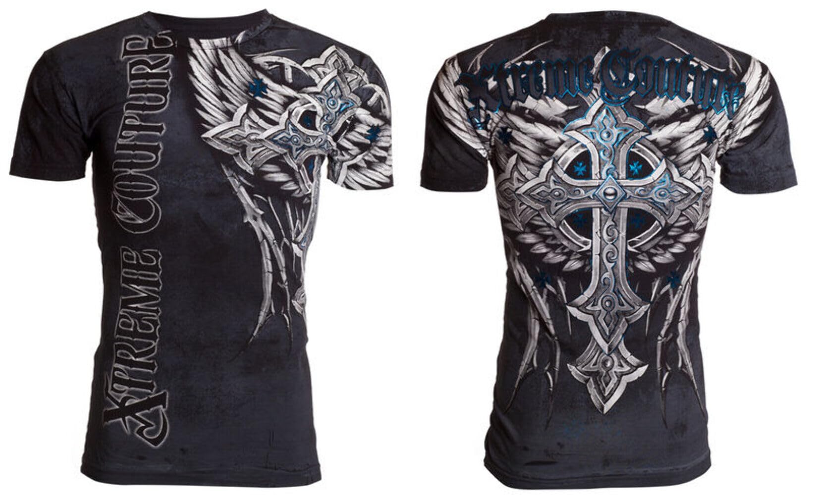 Xtreme Couture by Affliction Men's T-Shirt Panther Black, Black, Large