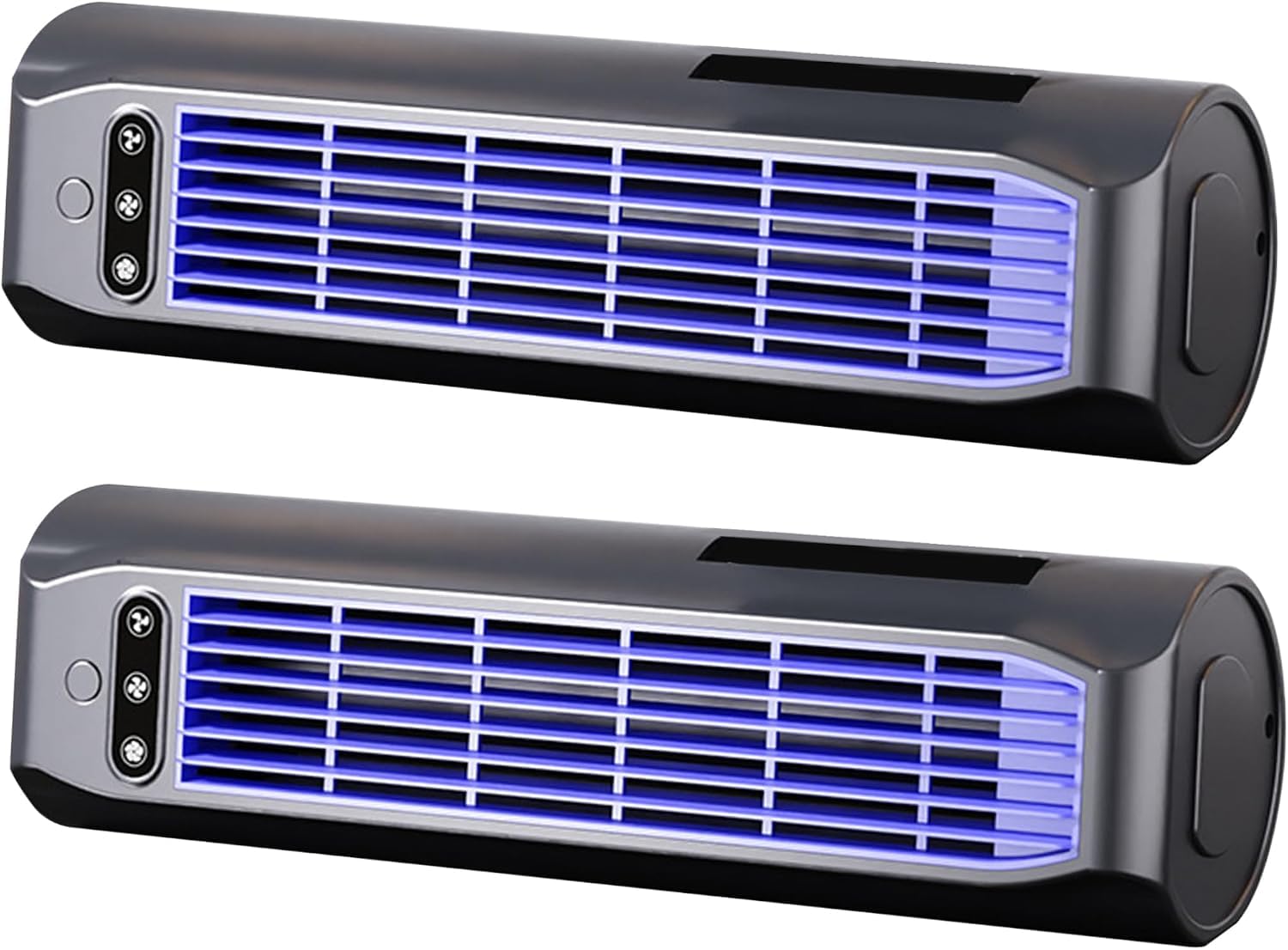 Ventilatore a Torre Portatile Senza Pale, circolatore d'Aria Ricaricabile Wireless con Tecnologia a Flusso Incrociato, Ventilatore Personale Silenzioso a 3 velocità per scrivania/Parete/Piano,Nero