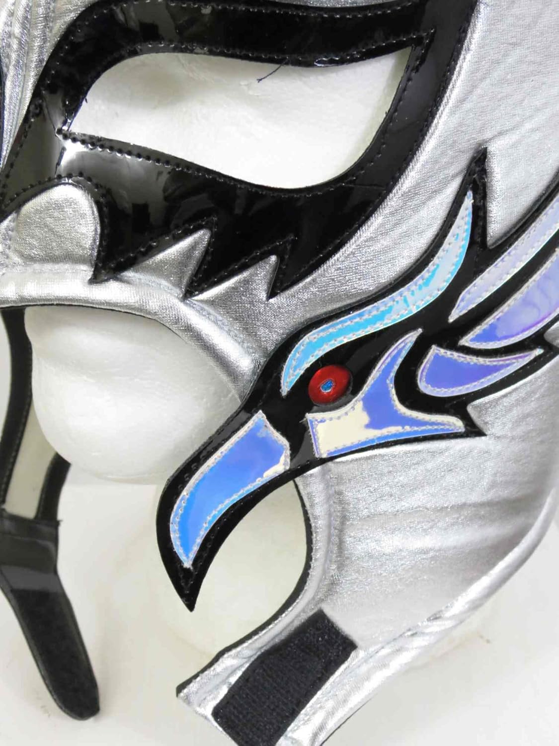 Leos Imports Luchador Mask Adult Wrestling Mask - Silver MX Warrior | Authentic Mexican Lucha Libre Mascara Costume Gear - Image 6