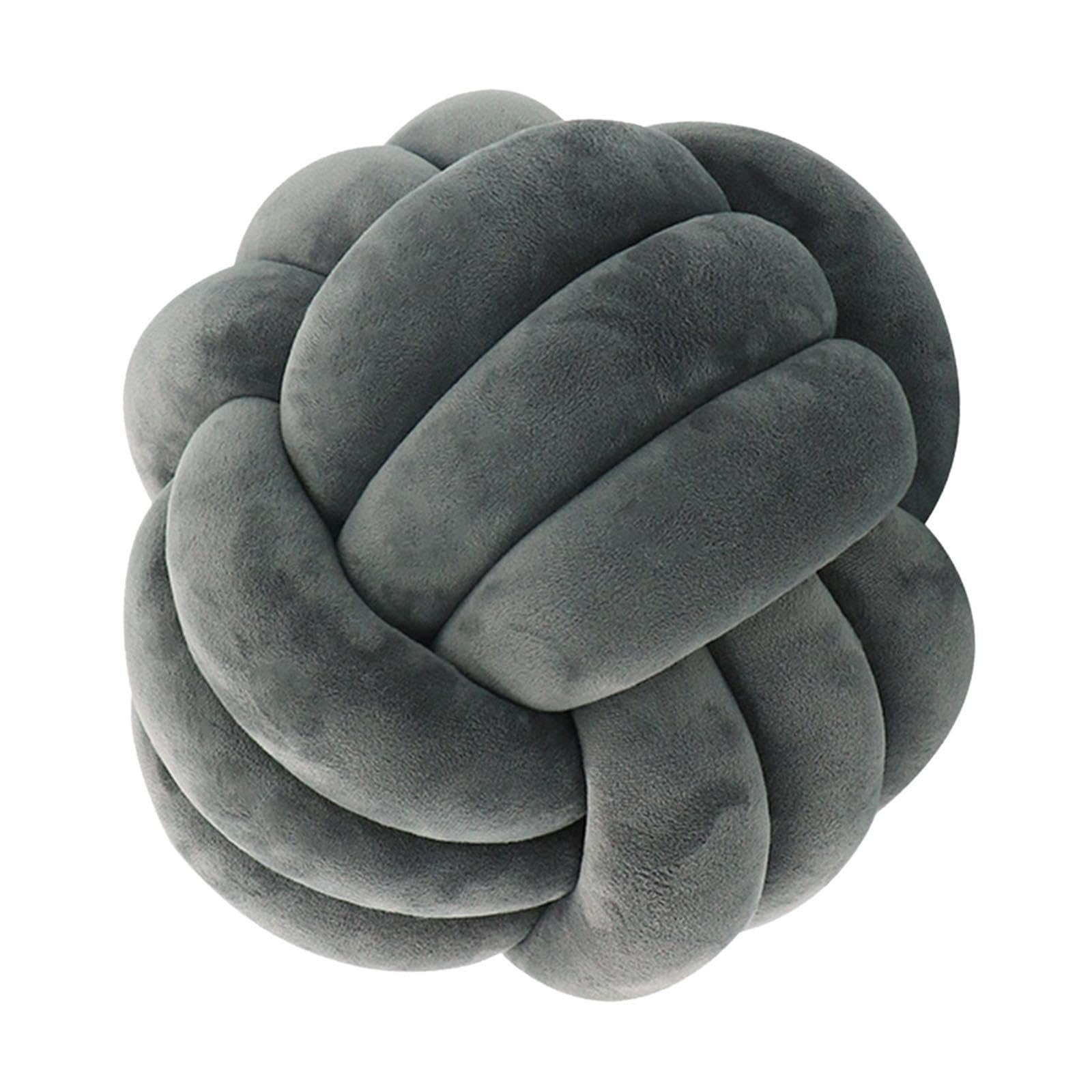 Knot Pillow Ball Thick Comfortable Knotted Pillows for Living Room Home Sofa Dark Gray|Home & Garden | Home Decor| Pillows|1 Knot Pillow Ball-image-26
