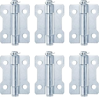 6 Pcs 3¼x2¾ inches Butterfly Weldable Door Hinges, Steel Metal Gate Hinges Butt Hinge with Removable Pin, for Door Windows,Truck, Max Load 110 lb/Pair, 2.3mm Thickness