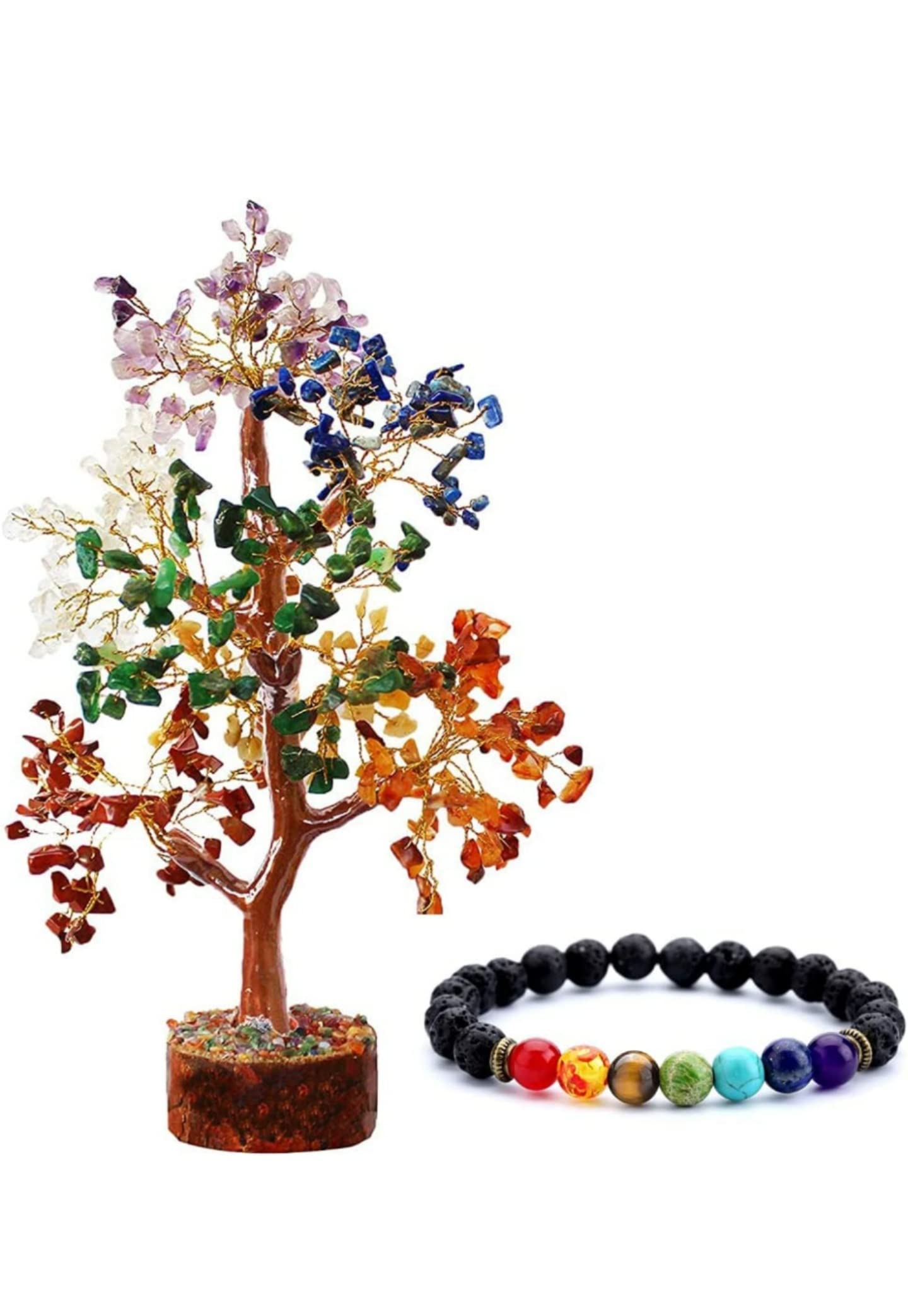 Seven Chakra Crystal Tree (Seven Chakra Vastu Crystal Stone Tree Adjustable Unisex Bracelet Golden Wire, 300 Beads) (B0BLSV53Z5) Amazon Price History, Amazon Price Tracker