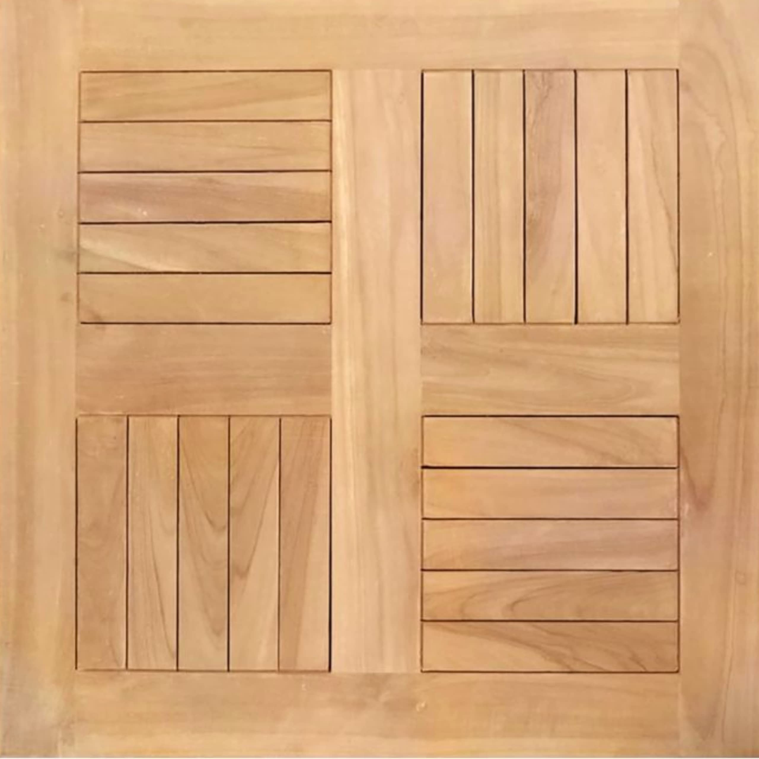 Gruppo Maruccia - Tapa para mesa de bar y restaurante - Para exteriores e interiores - De madera de teca - cuadrada (70 x 70 cm)