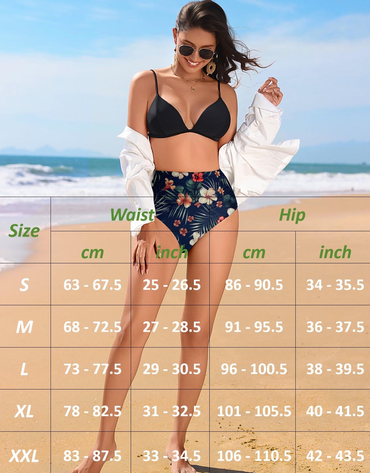 Ekouaer Bas de Maillot de Bain Femme Taille Haute Short de Bain Froncé Effet Ventre Plat pour Femmes, Filles, Adolescentes S-XXL
