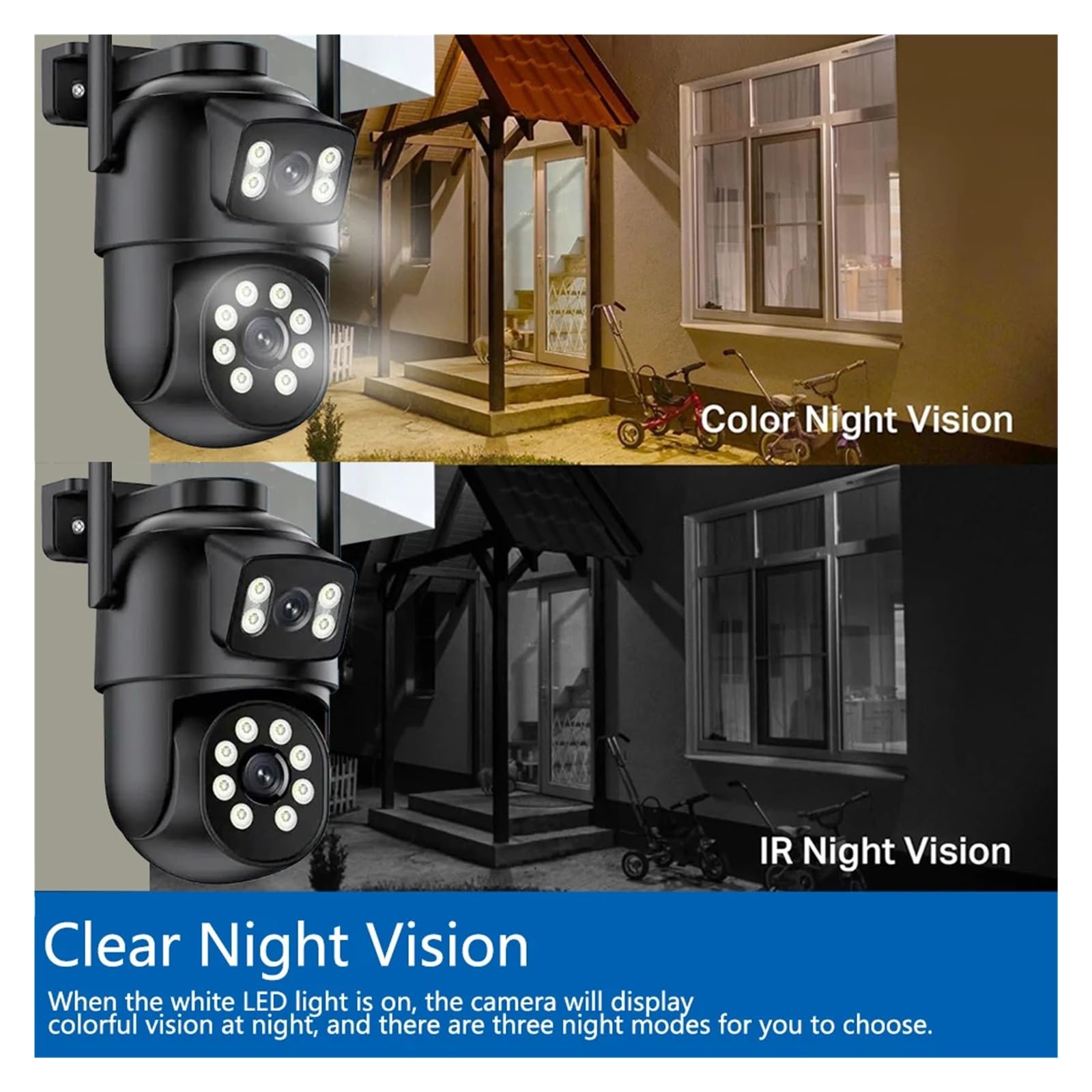 CCTV WiFi à Double Objectif 4K 8MP à Double écran