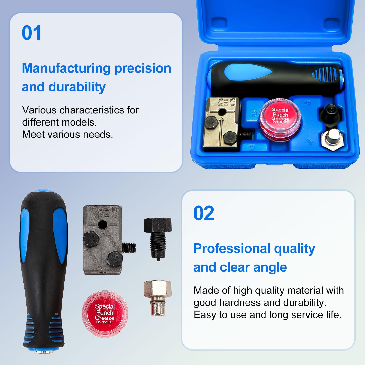 Kit Universale per Svasatura Tubi Freni 4,75 mm, Tubo Freno 4,76 mm x 7,62 m, 16 Raccordi 25FT