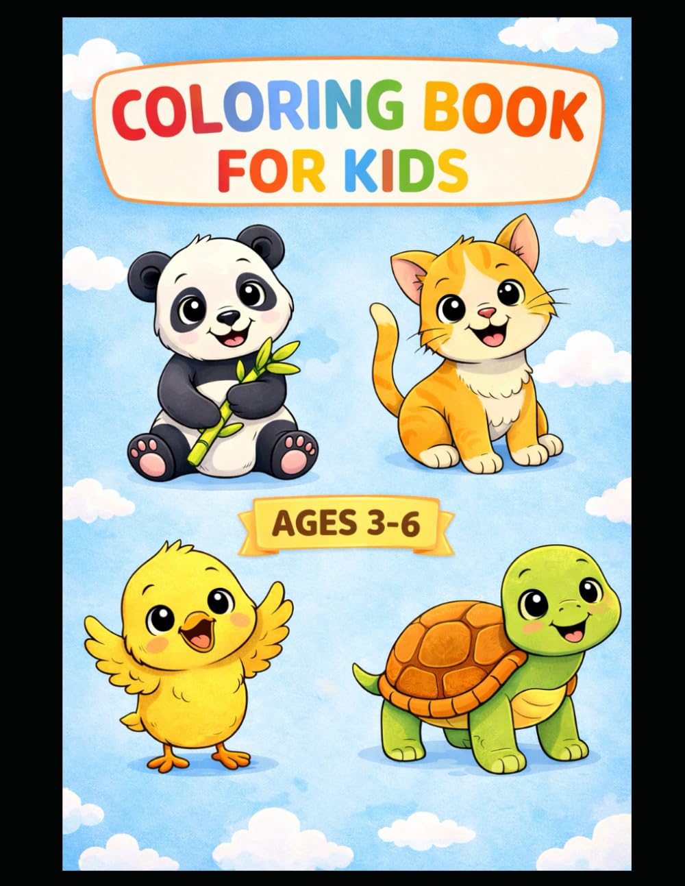 Cute Animals Coloring Book for Kids (Ages 3–6)