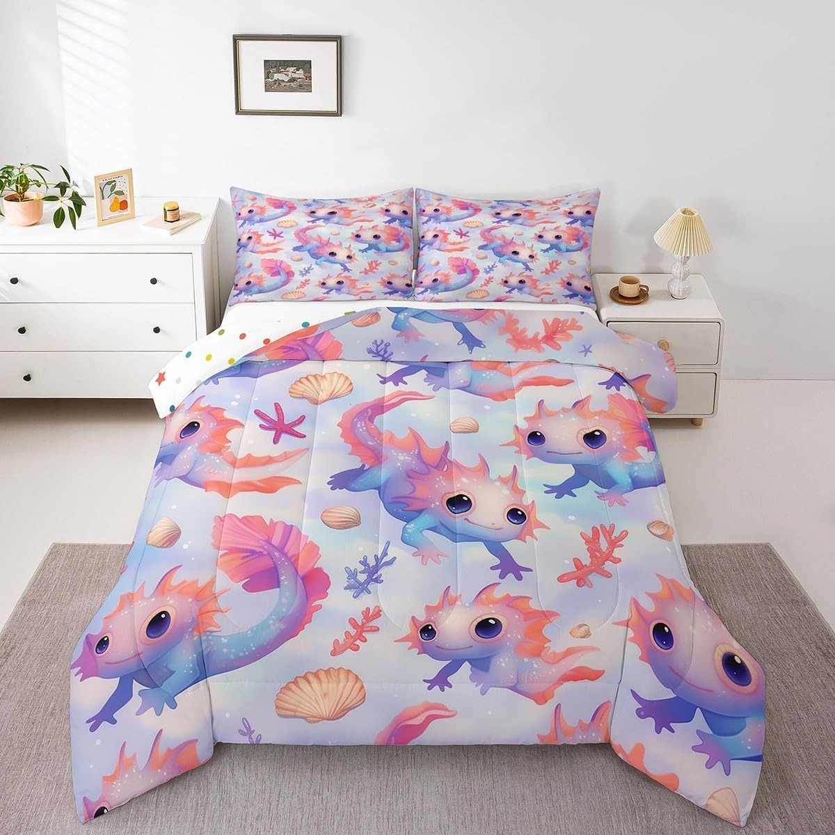 Erosebridal Cartoon Cucumber Bedding Sets for Kids Girls Women Adults,3D Pickle Comforter Set for Pickle Lovers,Toddler Lovely Green Vegetable Down Comforter Kawaii Room Decor Aesthetic