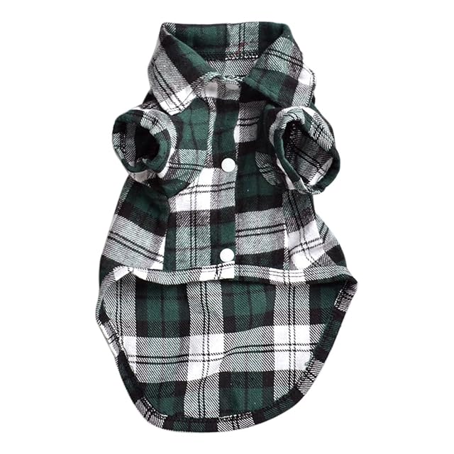 Bodhi2000® Camisa de cuadros para perro - abrigo de mascota - ropa - prendas de vestir