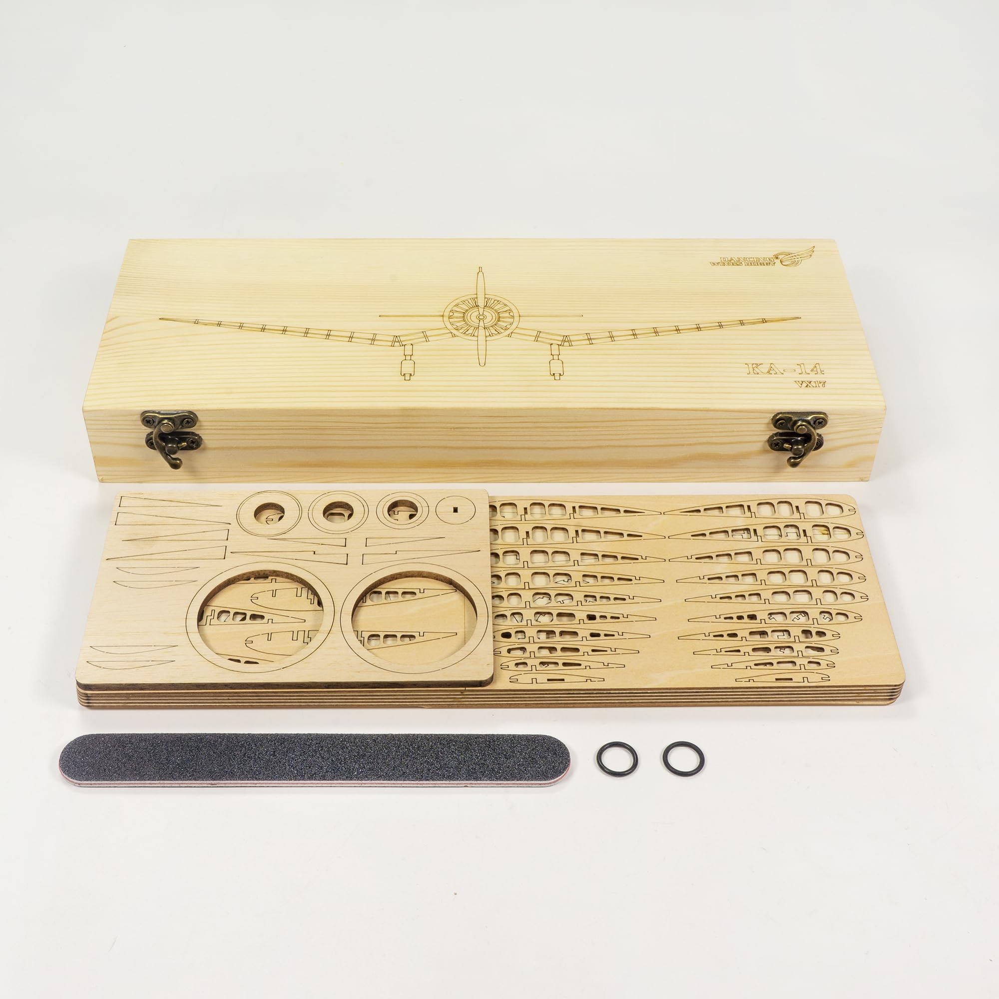 Puzzle d'avion en Bois 3D à l'échelle 1:31 KA-14, kit d'avion en Bois de balsa découpé au Laser pour Adultes, modèle Statique Parfait pour Hommes (Manuel en Anglais Uniquement)