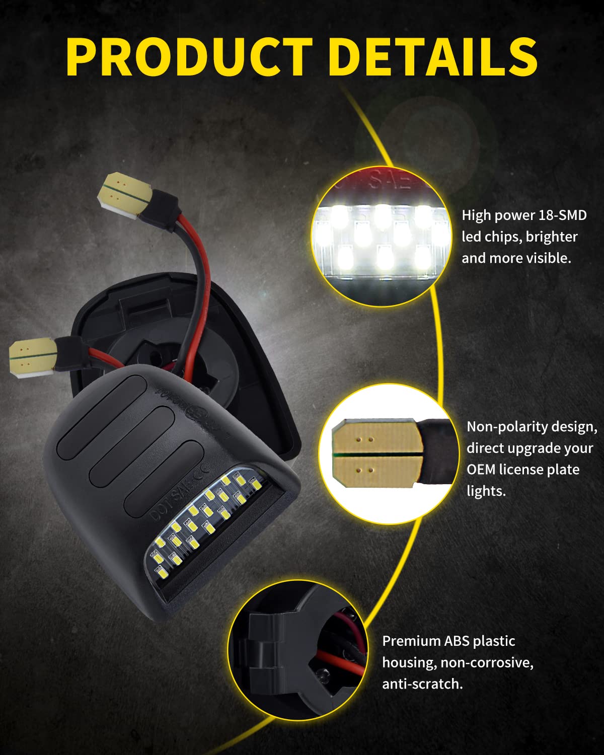 4X Super Bright LED Headlight Bulbs - 9005 HB3 High Beam & H11 Low Beam, 6000K White