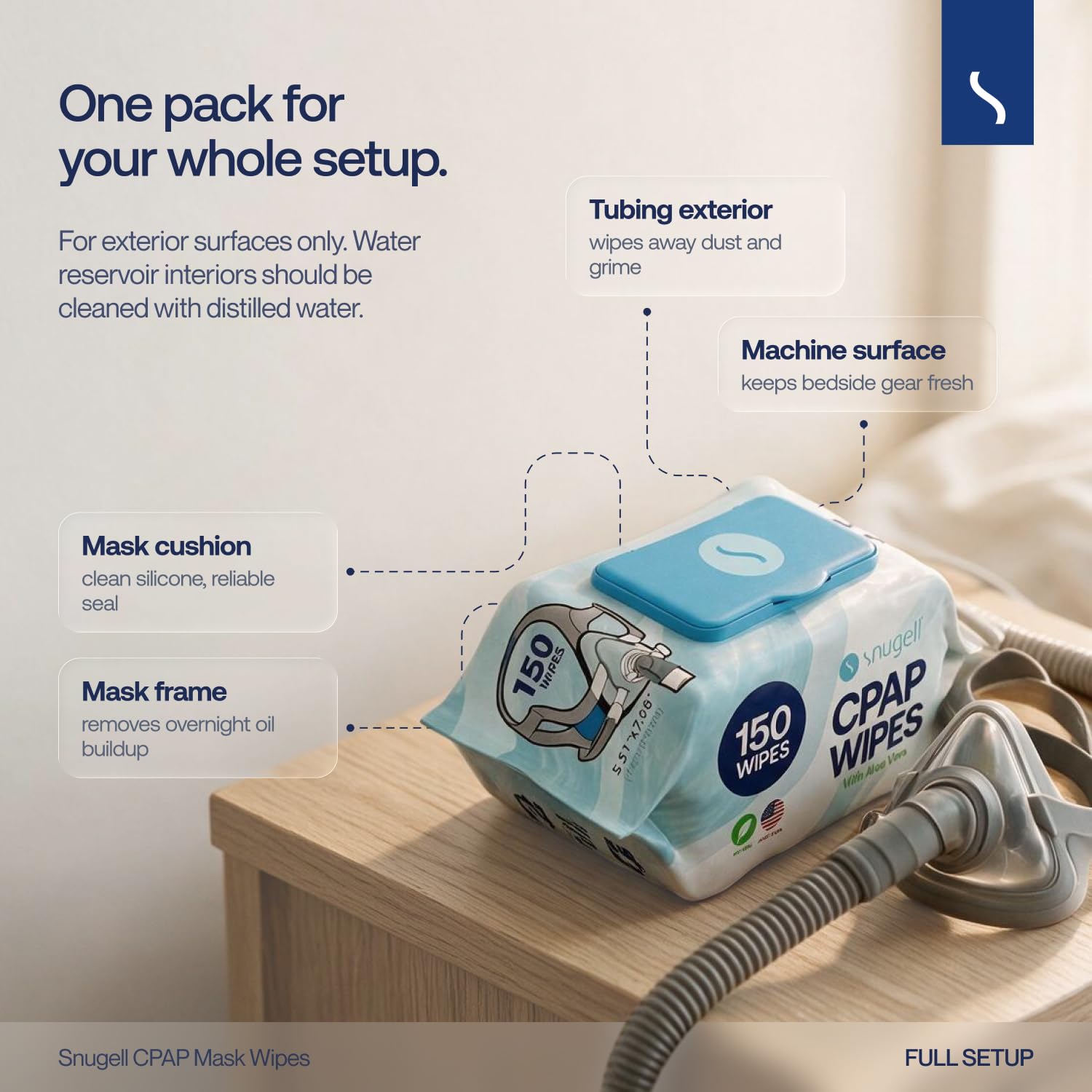 Snugell CPAP Mask Wipes - 150 Count -7