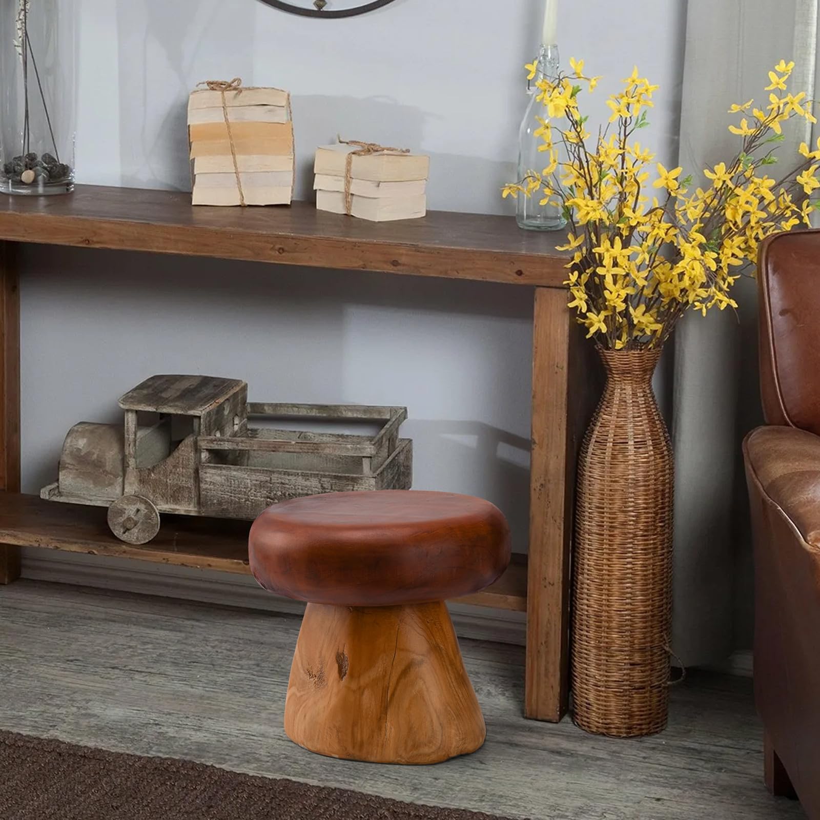 Amazon.com: HOEGMST 8 Inch Small Mushroom Wood Decoration, Unique