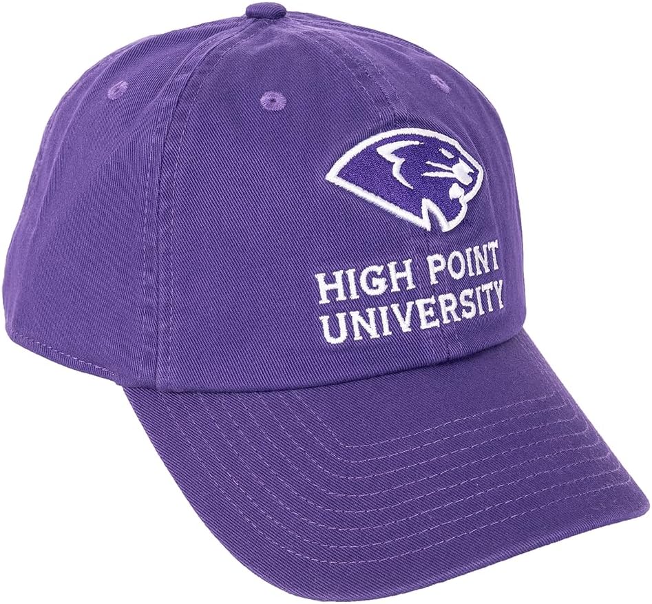 Desert Cactus High Point University Baseball Hat HPU Panthers Brimmed Embroidered Hats Cap Adjustable Cloth Strap Adult (Style 1) Purple