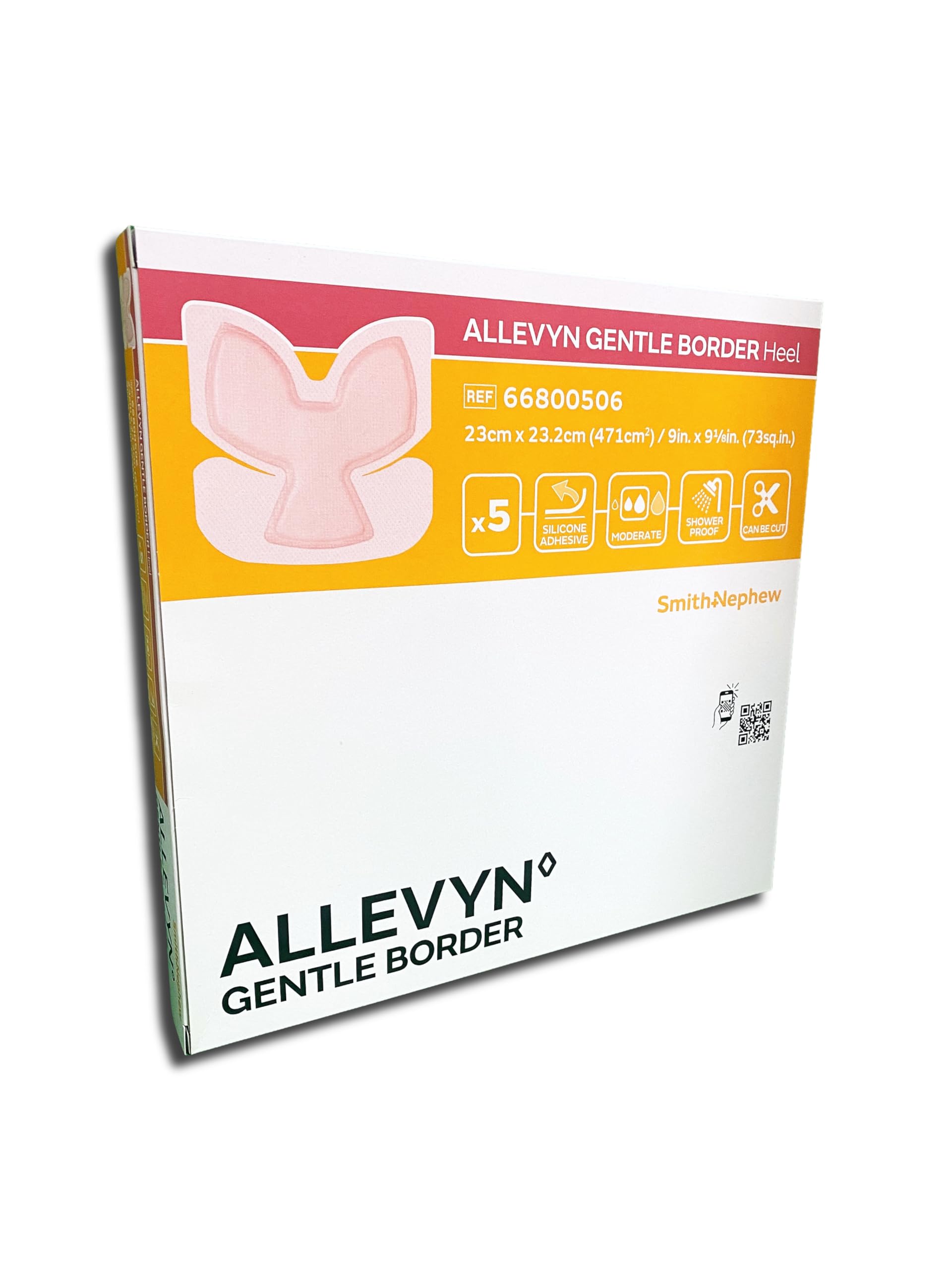 Allevyn Gentle Border Heel 23x23cm, 5 Stück