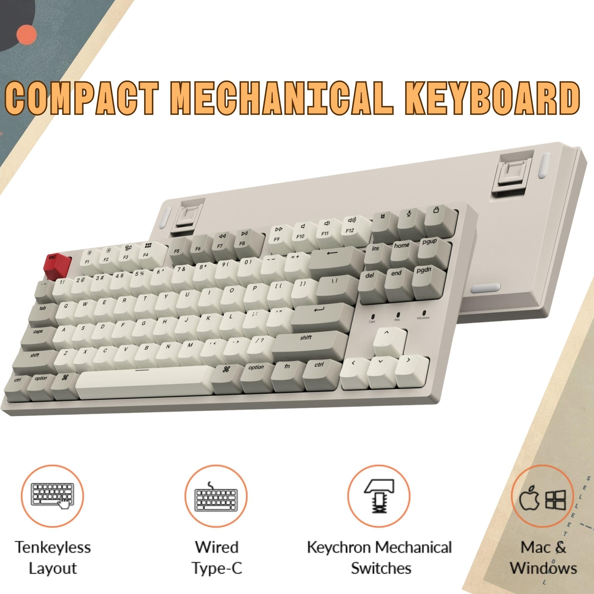 Amazon | Keychron C1 有線メカニカルキーボード Mac配列用 Keychron