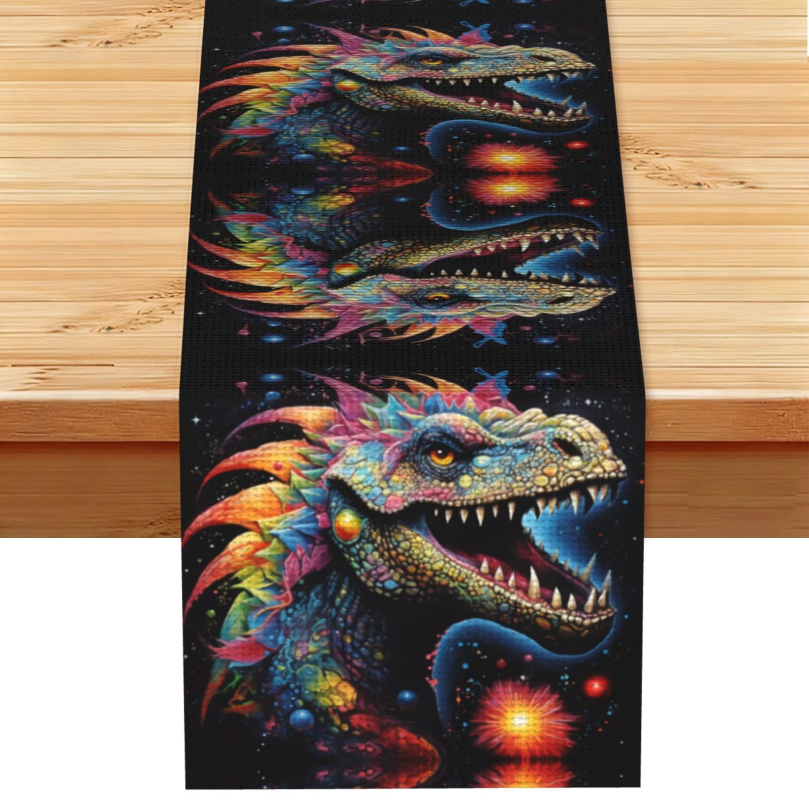 Tyrannosaurus Bad Boy Linen Feel Table Runner Wedding Party Home Decoration