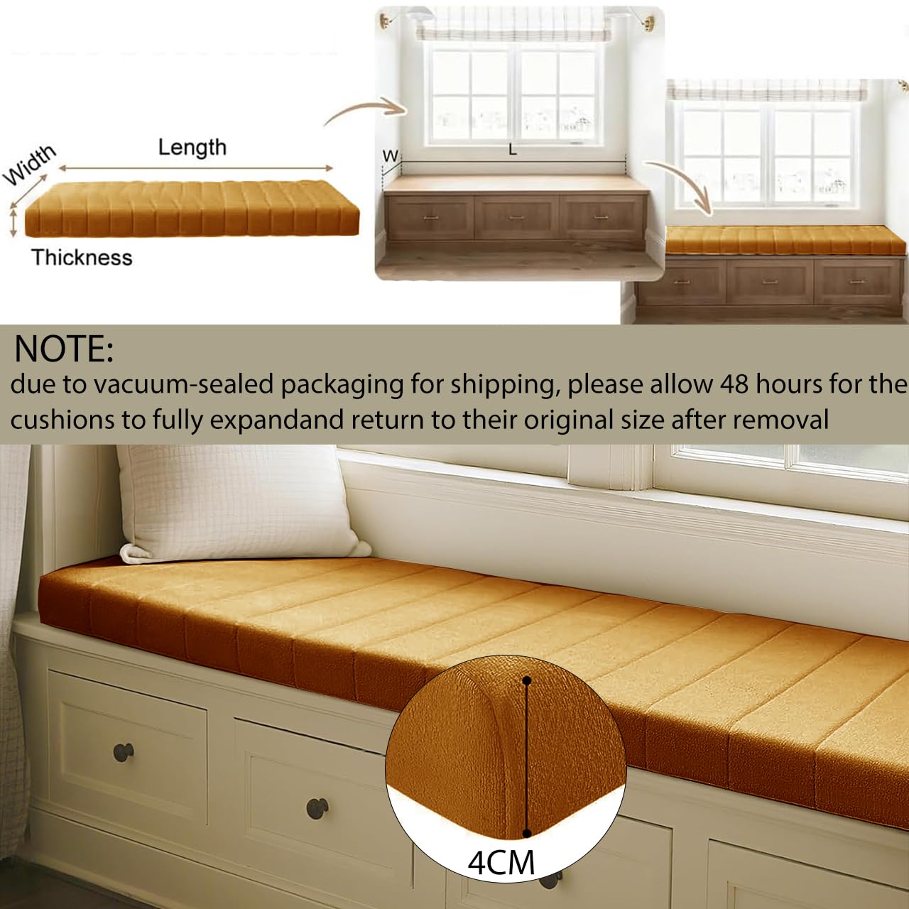 Cuscino per divano lavabile in morbido tessuto sfoderabile, ideale per giardino e terrazza, comfort elegante, 150 x 35 cm, cuscino per sedie da esterno