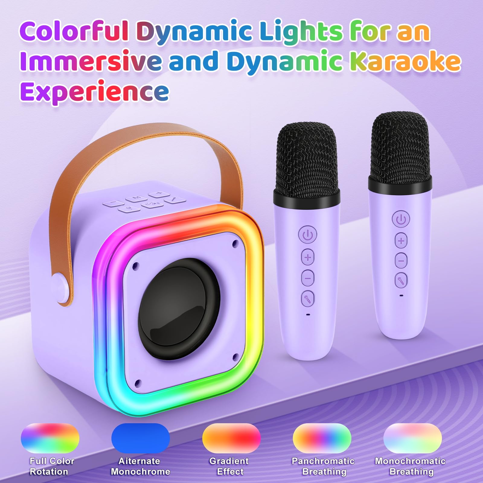 Mini máquina de karaoke para niños, regalos de juguetes para niñas, micrófono inalámbrico de karaoke para niños de 4, 5, 6, 7, 8, 9, 10, 11 y 12 años, regalos de fiesta de Navidad para niños y niñas 4