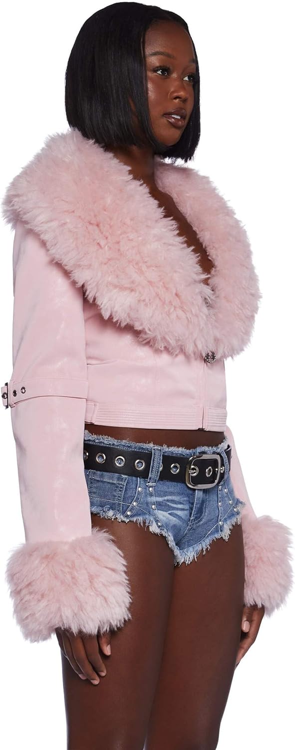 Dolls Kill Covet Moto Jacket by Generation Kiss – Cropped Vegan Leather Moto Jacket for Bold Streetwear Fashion