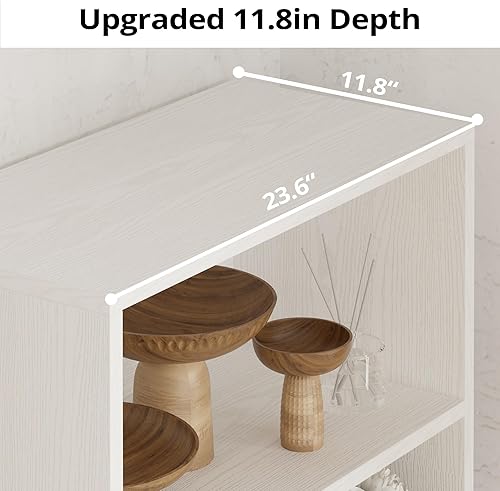 Miniatura 3 de IRONCK Industrial Bookshelves and Bookcases with Doors 11.8in Depth Floor Standing 5 Shelf Display Storage Shelves Bookcase Home Decor Furniture for