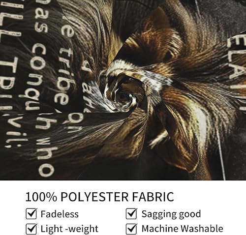 Miniatura 6 de TXIURYU Tapiz de León decoración de escritura religiosa y regalo cristiano, con el león de Judá, para dormitorio, sala de estar, dormitorio o