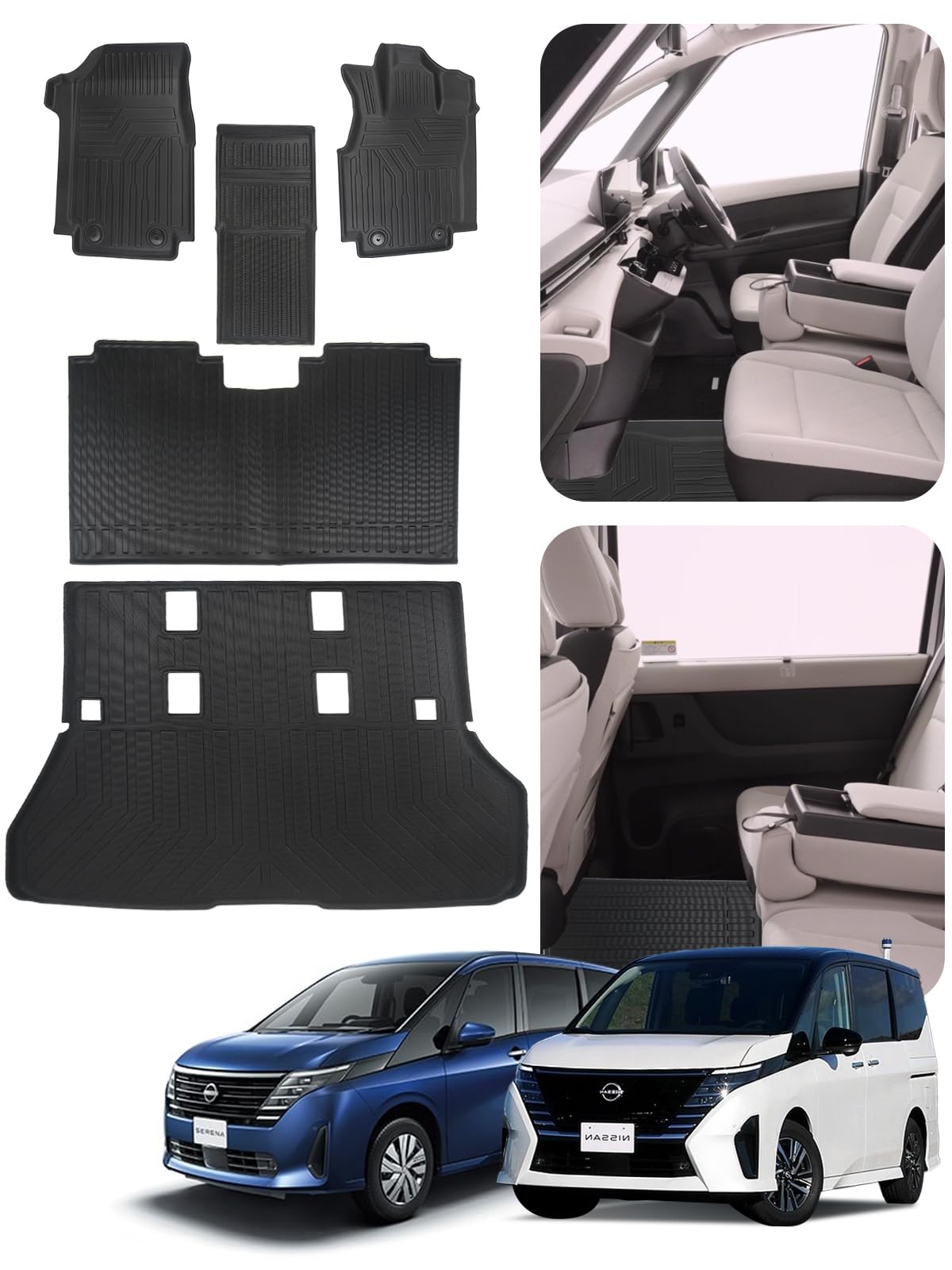 Amazon | 100%フィット新型 セレナ C28型車種専用設計 車フロアマット 
