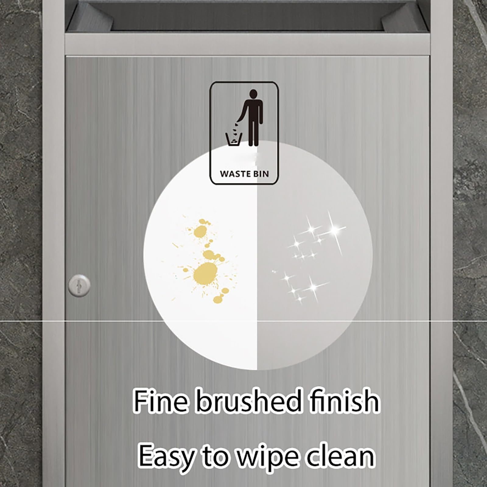 Portarrollos Papel Higiénico Empotrable de Acero Inoxidable 304, Hornacina de Pared con Cubo de Basura Integrado, Portarollos Baño Impermeable y Antióxido(Gray,750x345x140mm)