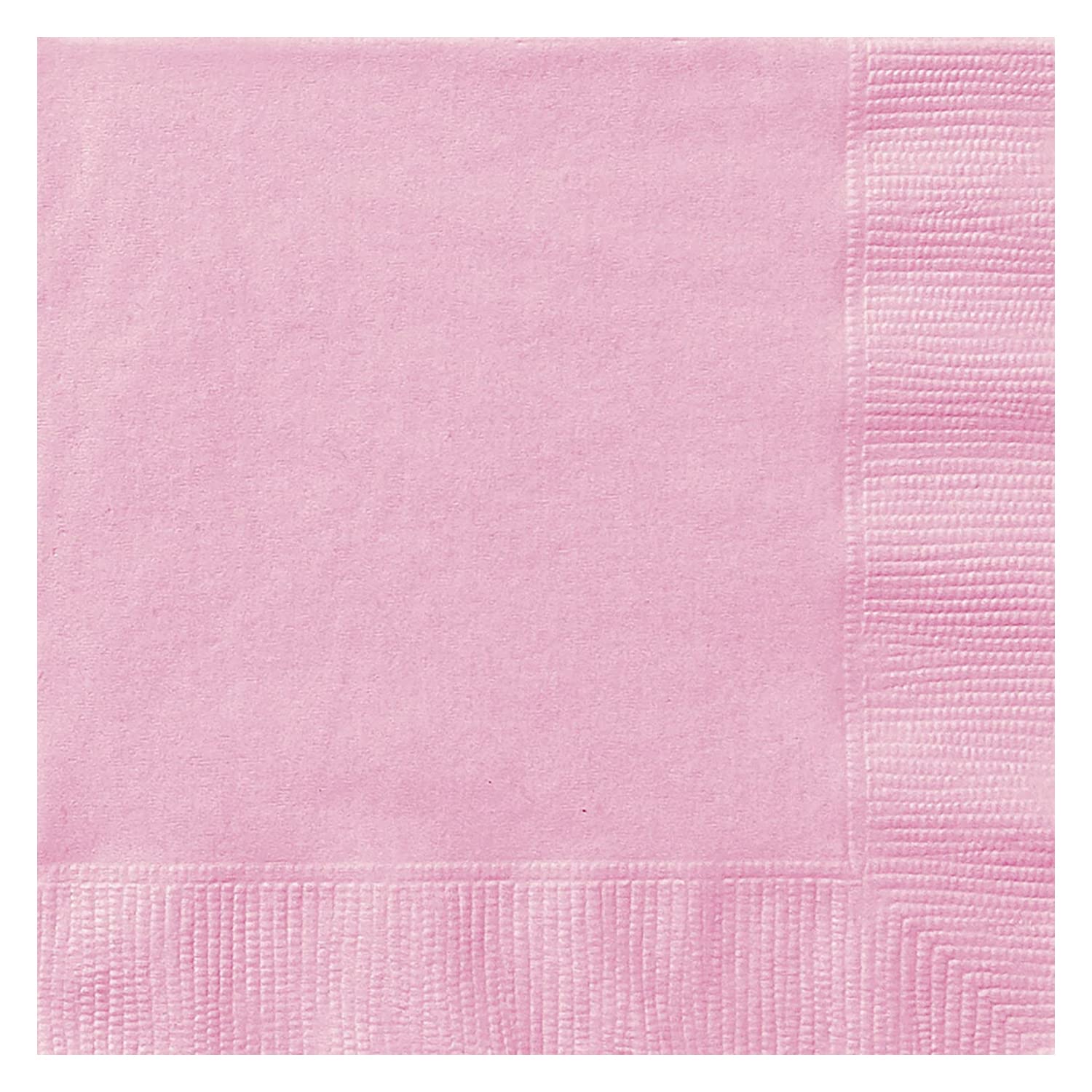 Trimming Shop Disposable Lovely Pink Paper Napkins 2 Ply, 6.5" x 6.5" Solid Luncheon Napkins 20pcs, Disposable Serviettes, Tableware for Indoor, Outdoor Dining, Birthday, Wedding, BBQ, Garden Party