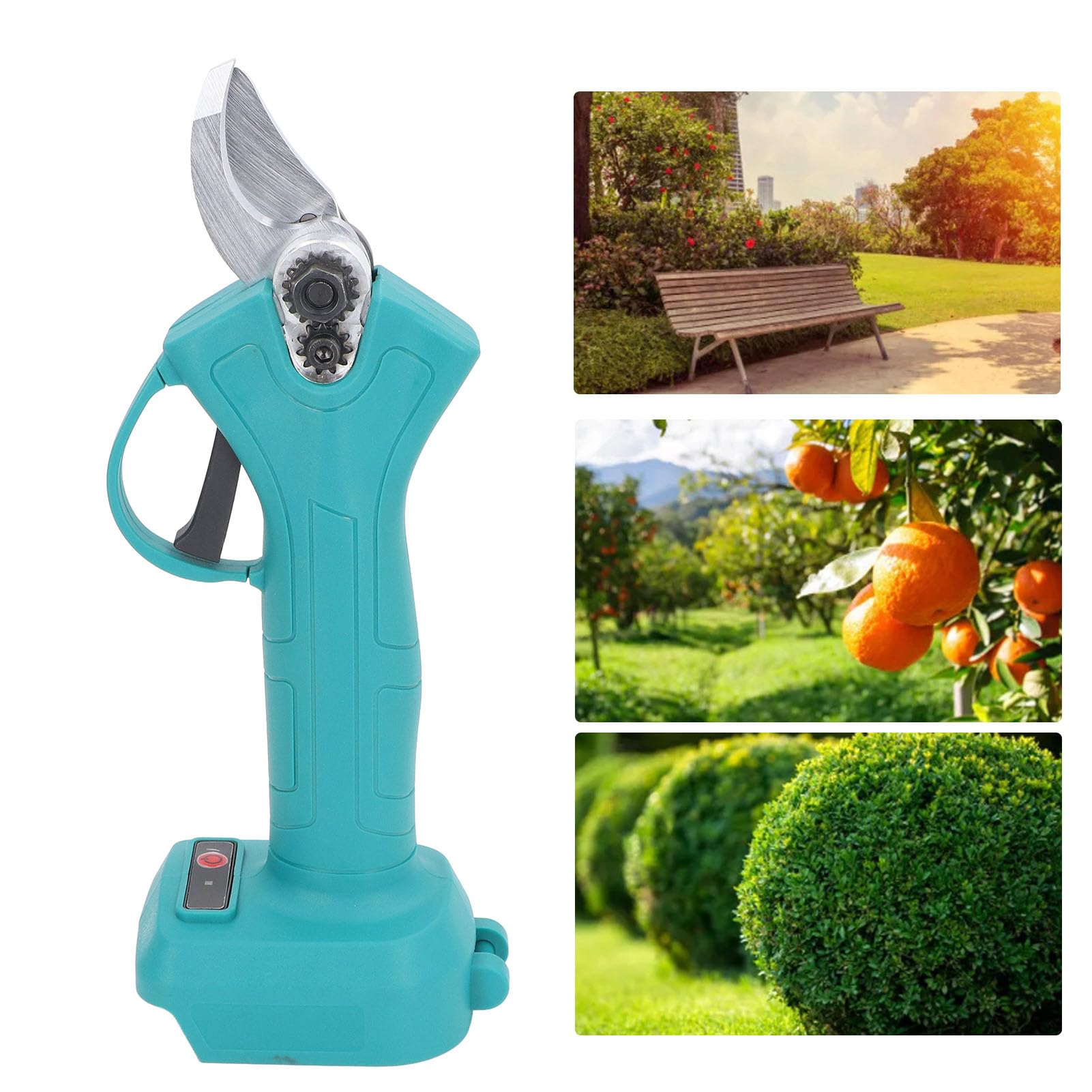 Potatore Elettrico a Batteria, Display LCD con Apertura da 2,5 Pollici Cesoie Elettriche Senza Spazzole, Cesoia per Rami Elettrico con Manico Ergonomico per Giardini