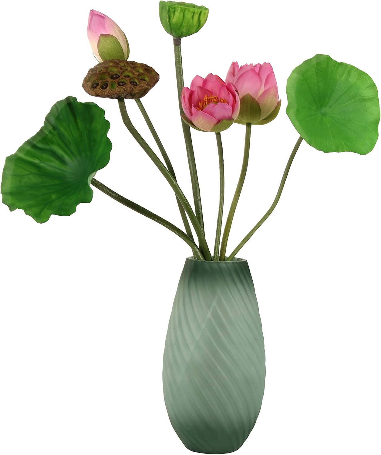 cnKnight Artificial Lotus Flowers,from 24 to 31 Inch 7pcs