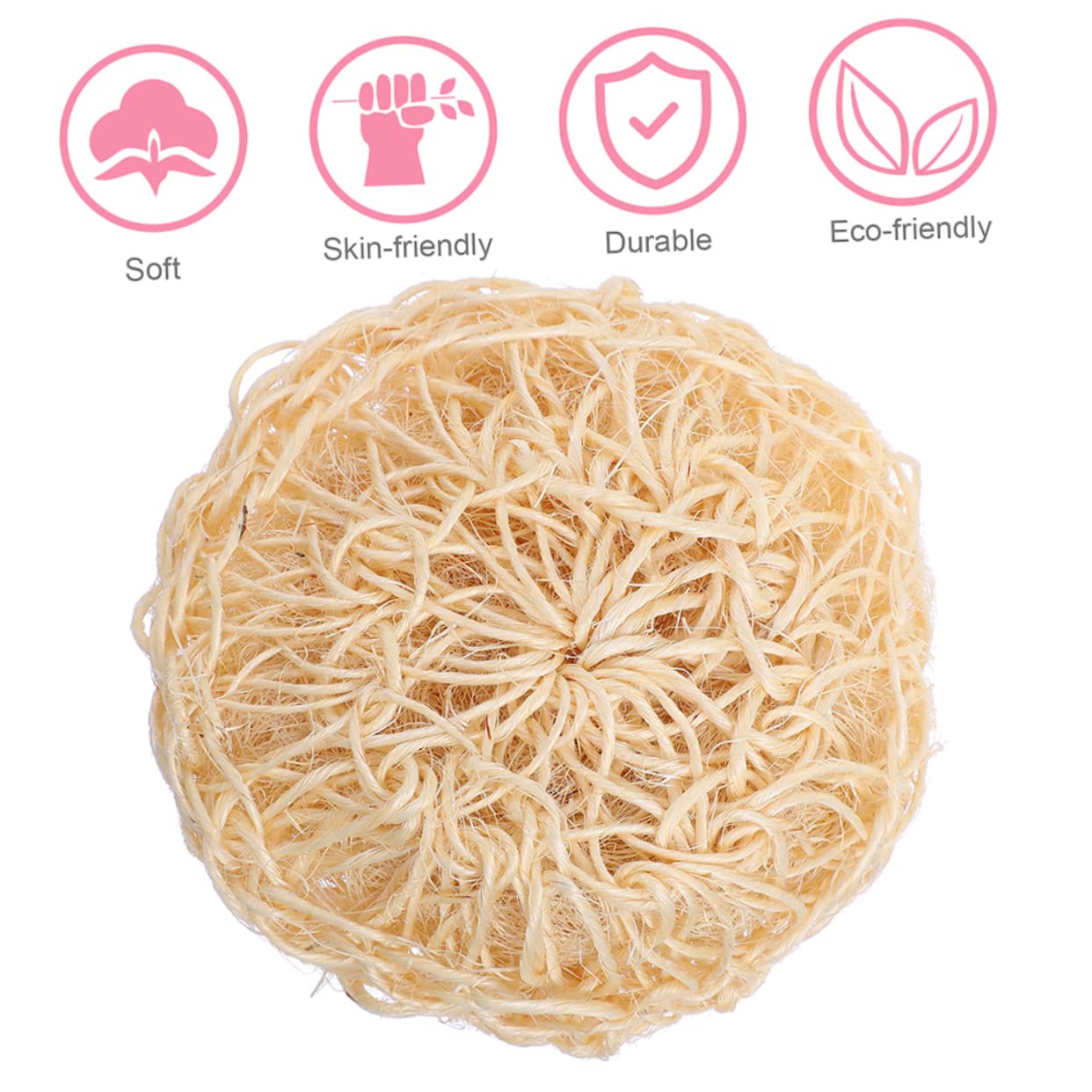 ARTSEWPLY 3Pcs Natural Sisal Shower Balls Durable Body Scrubbers for Exfoliating Cleaning Comfortable Bath Balls for Household Use for