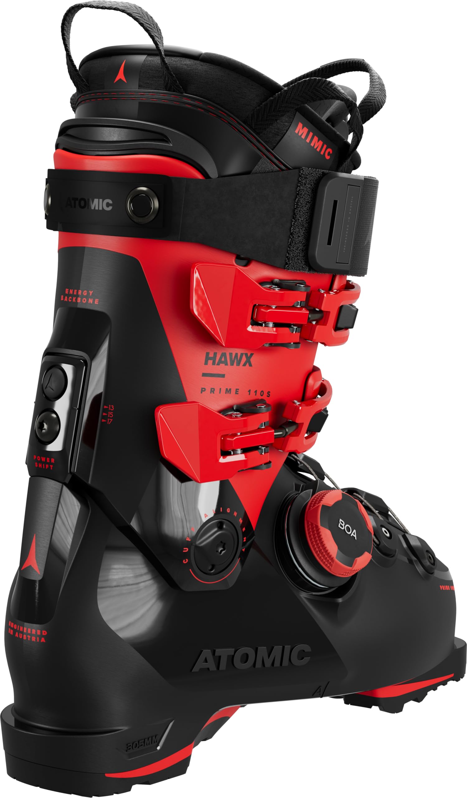 Atomic HAWX Prime 110 S BOA Men's Ski Boots (Black/Red 25, 30/30.5)