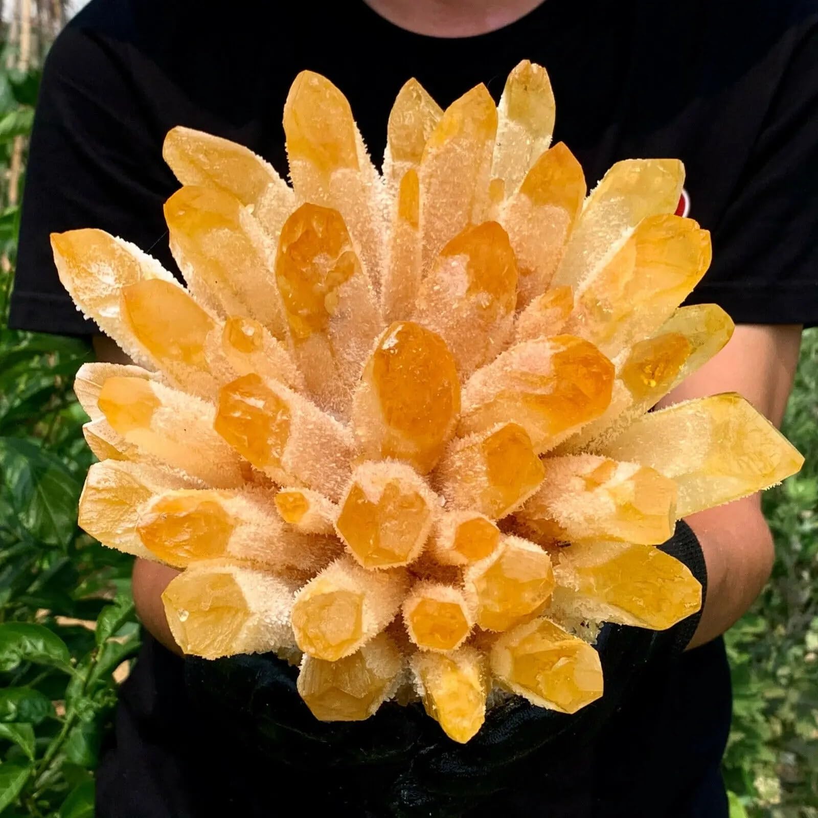 KJEBVHIRS Yellow Phantom Quartz Crystal Cluster Ornaments (Size : 600-650g)