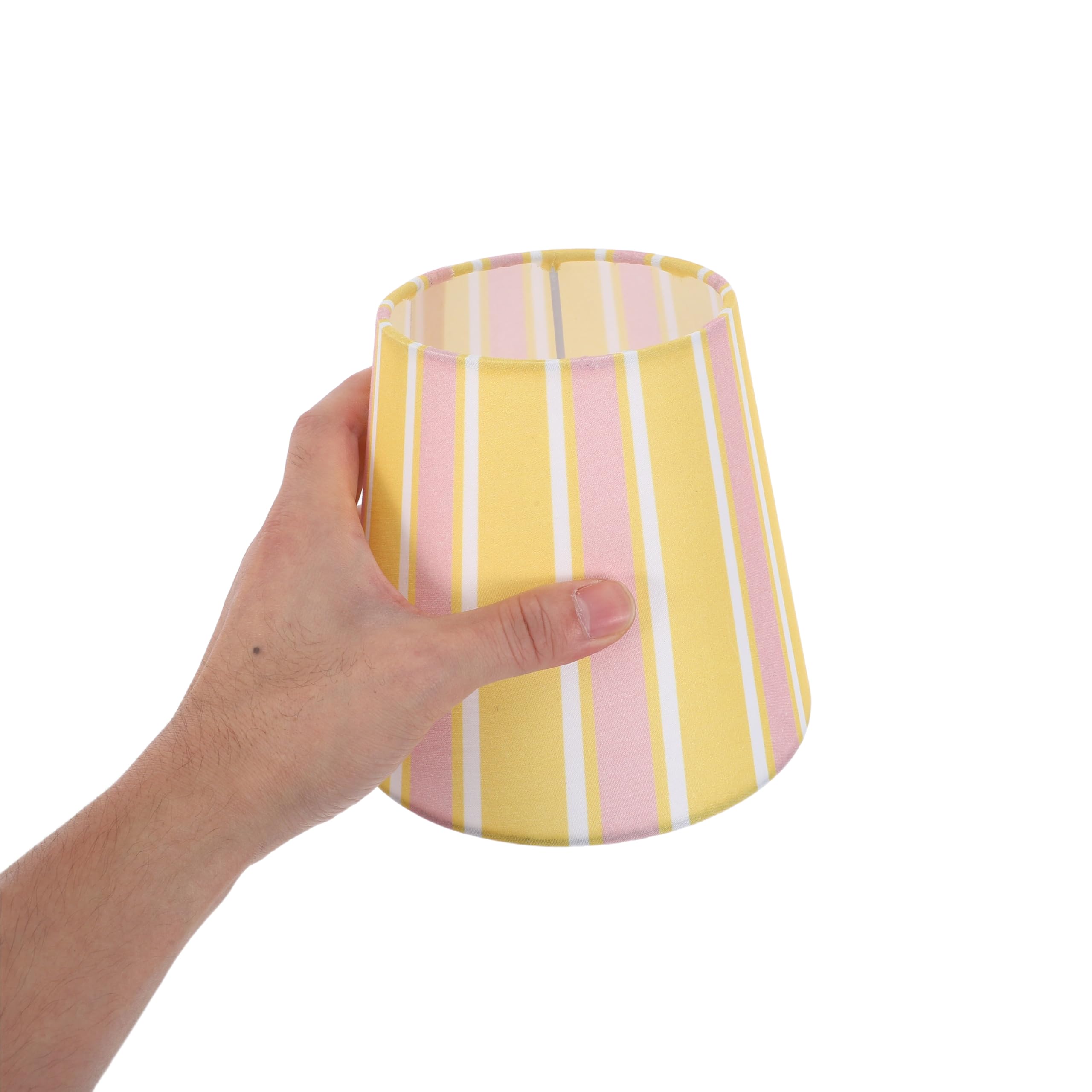 Paralume in Tessuto Strisce Paralume Piccolo Campana Copertura per Lampada da Tavolo Design Moderno per Interni Arredo per Camere da Letto e Soggiorni